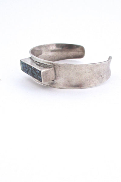 Arne Johansen silver & abalone cuff bracelet