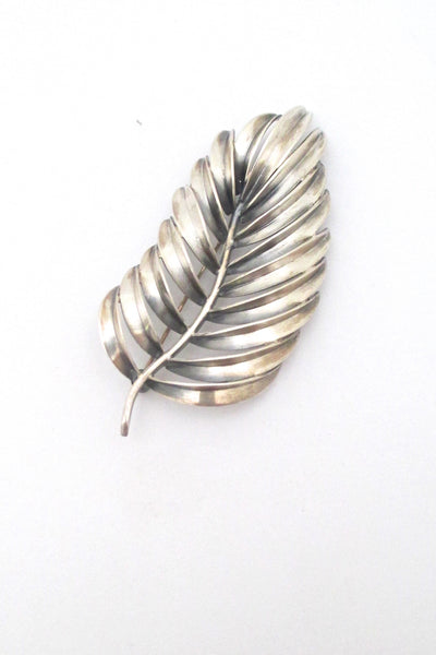 Anton Michelsen large leaf brooch ~ Gertrud Engel - rare