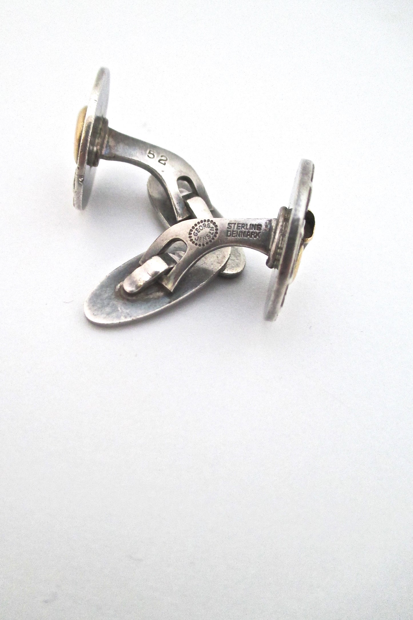 Georg Jensen 'Nautilus' cufflinks #52 - gold tops
