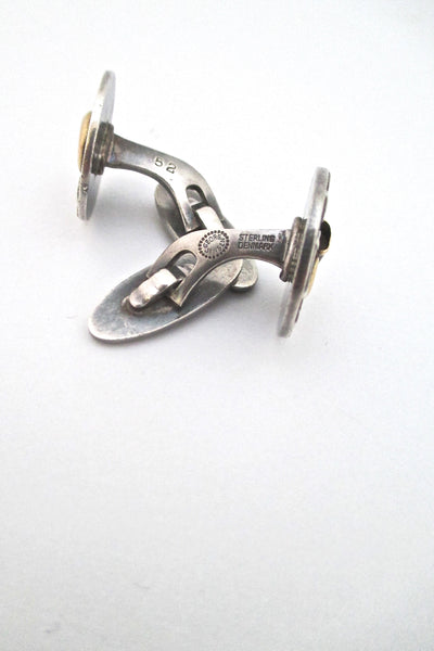 Georg Jensen 'Nautilus' cufflinks #52 - gold tops