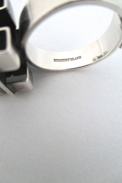 Elis Kauppi 'open cubes' silver ring