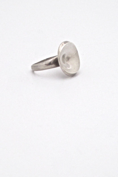 profile Georg Jensen Denmark vintage silver round ring 121 by Nanna Ditzel Scandinavian Modern design