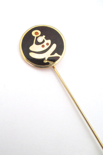 de Passille Sylvestre 'mother and child' stick pin