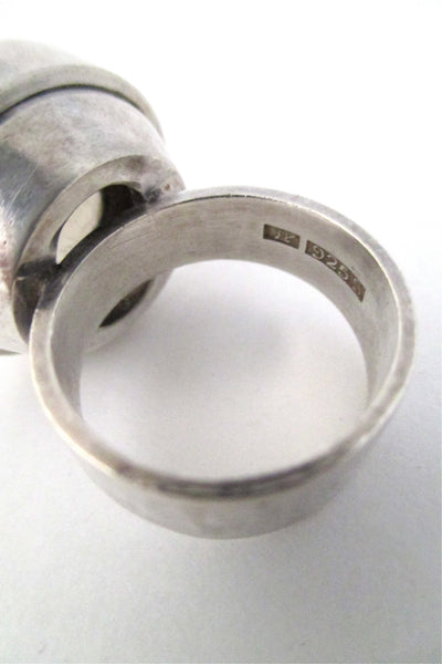 Elis Kauppi framed smoky quartz ring
