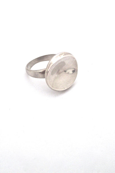 detail Georg Jensen Denmark vintage silver round ring 121 by Nanna Ditzel Scandinavian Modern design