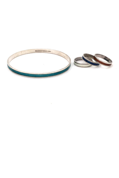 David Andersen vintage silver & enamel bangle bracelet
