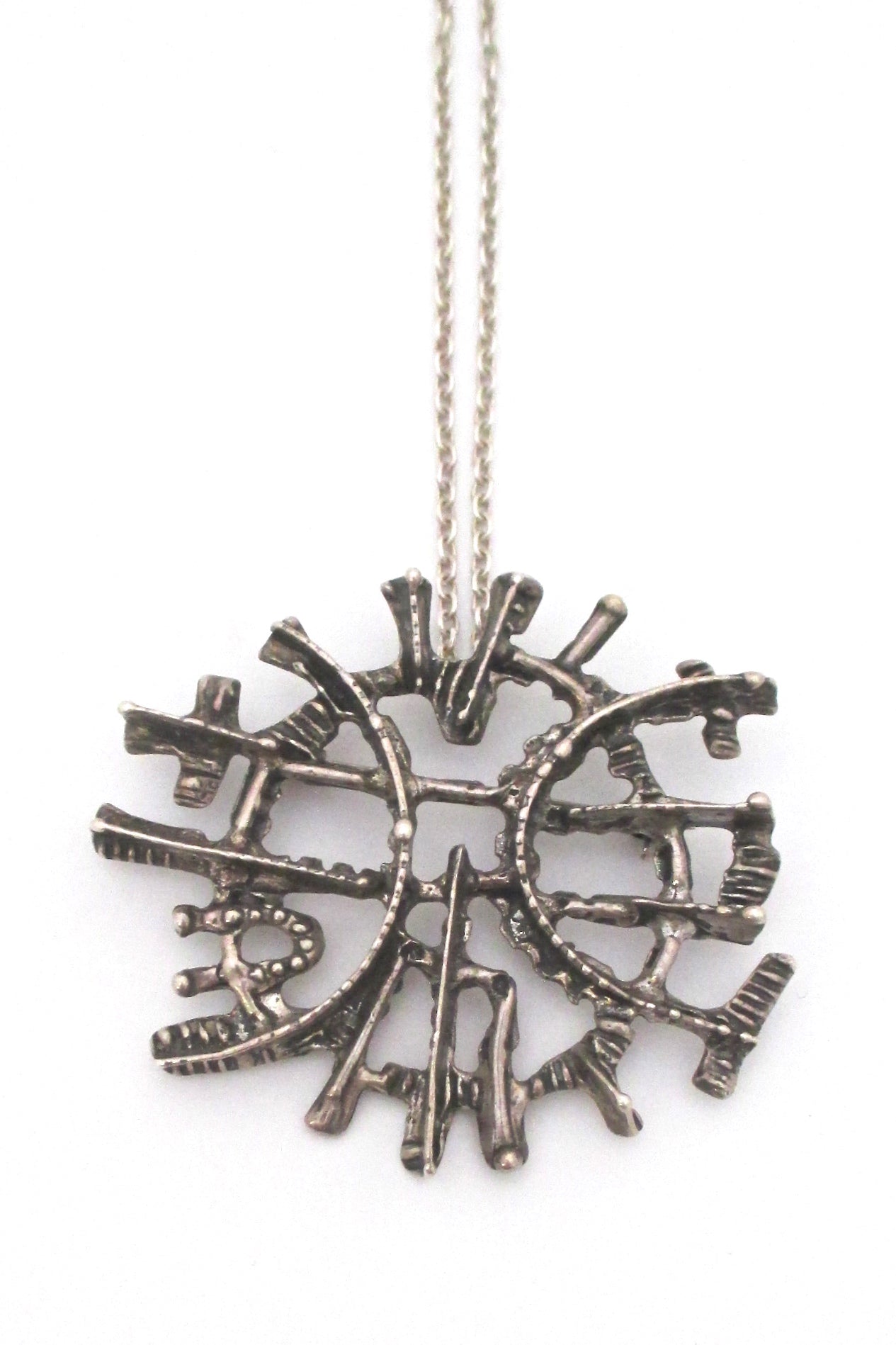 Studio Else & Paul large silver pendant / brooch
