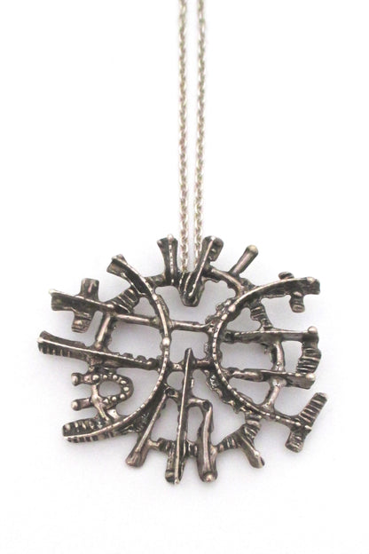 Studio Else & Paul large silver pendant / brooch