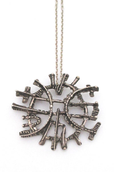 Studio Else & Paul large silver pendant / brooch