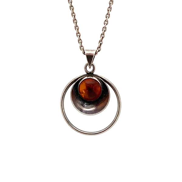 Niels Erik From silver & amber pendant