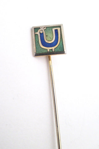 de Passille Sylvestre 'tiny blue bird' stick pin