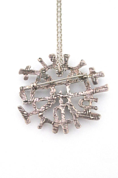 Studio Else & Paul large silver pendant / brooch