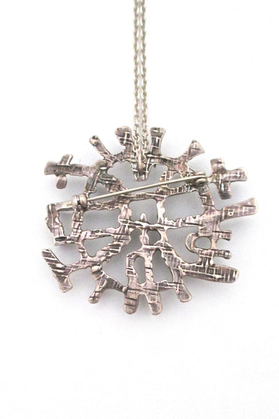Studio Else & Paul large silver pendant / brooch