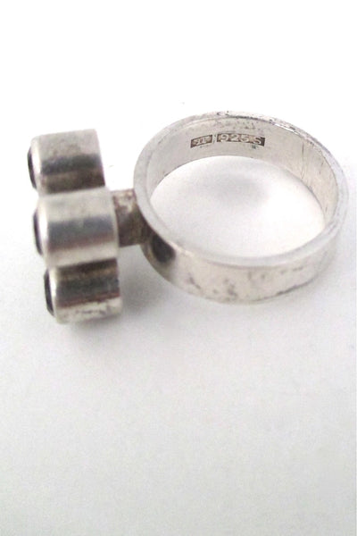 Elis Kauppi 4 stone smoky quartz ring