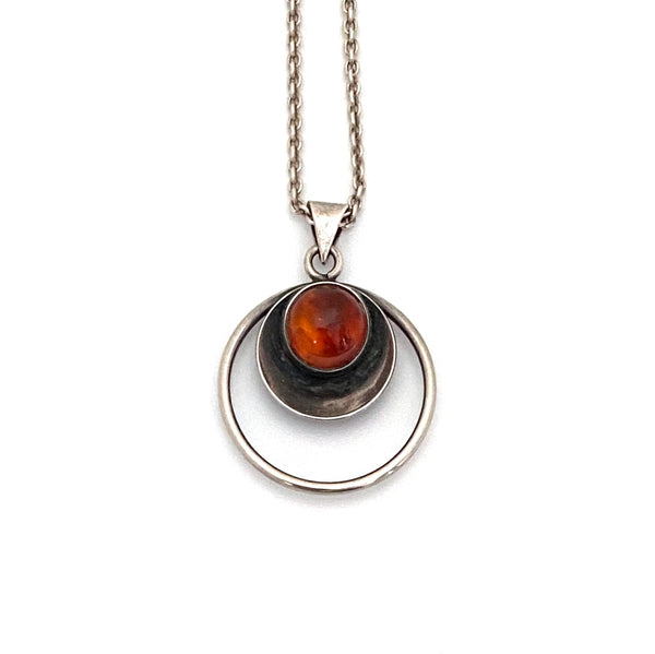 Niels Erik From silver & amber pendant