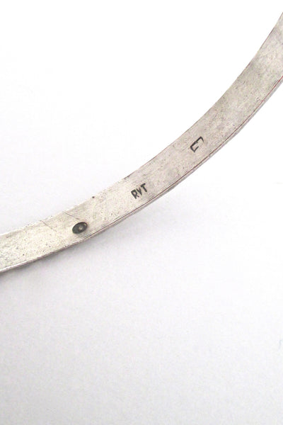 Rytosztuka Polish Modernist textured silver bangle #1