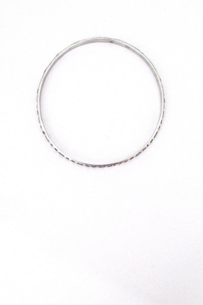Rytosztuka Polish Modernist textured silver bangle #1