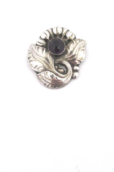 Georg Jensen silver & amethyst brooch #71