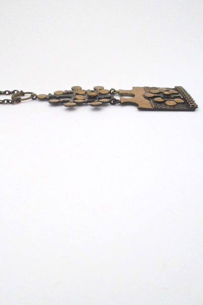 profile Pentti Sarpaneva Finland vintage extra large kinetic pendant necklace 1970s