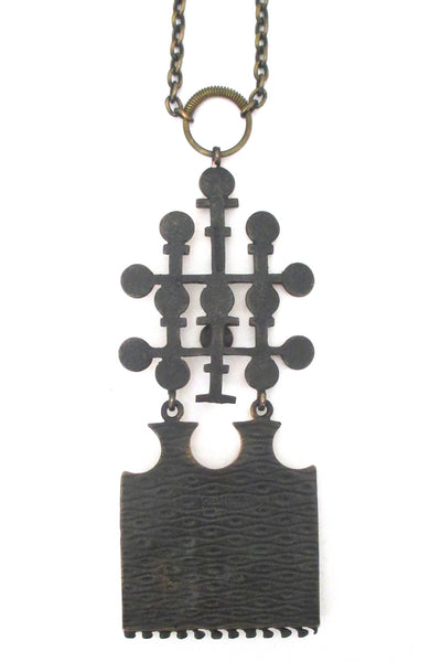 Pentti Sarpaneva extra large kinetic bronze necklace