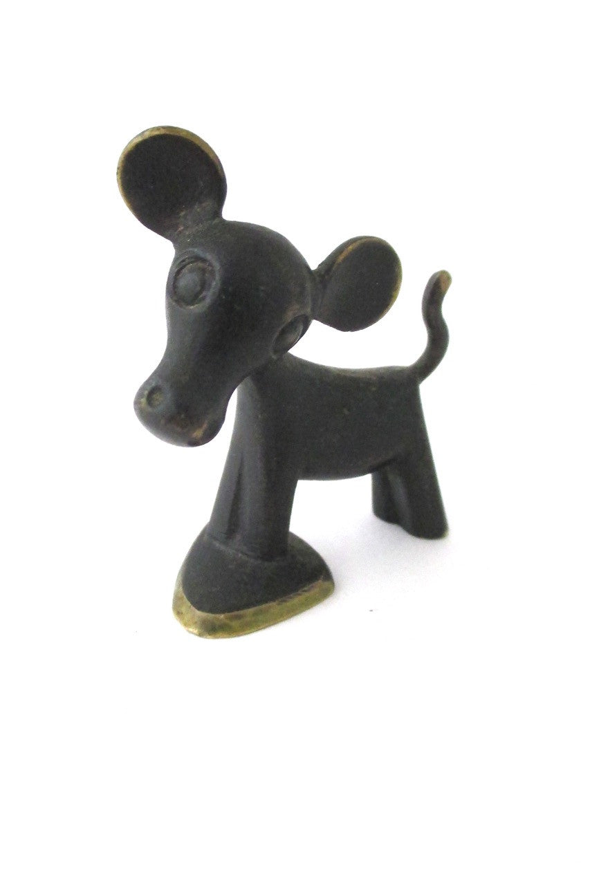 Hagenauer Austria vintage bronze small calf cow sculpture figurine