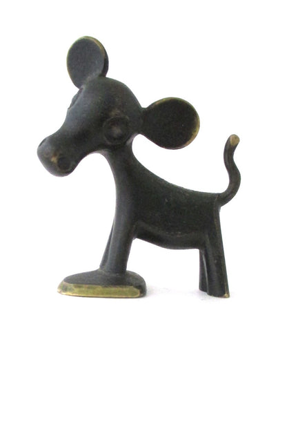 Hagenauer Austria vintage bronze small calf cow sculpture figurine