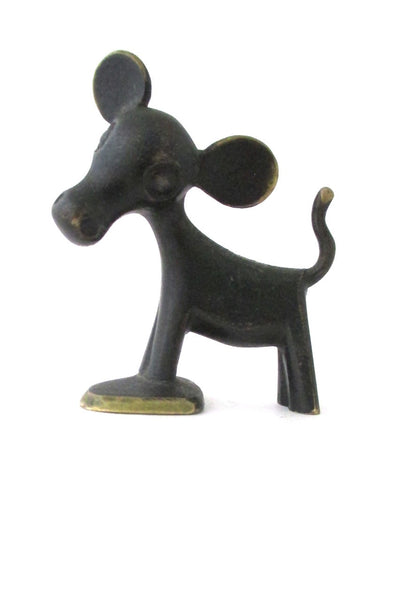 Hagenauer Austria vintage bronze small calf cow sculpture figurine