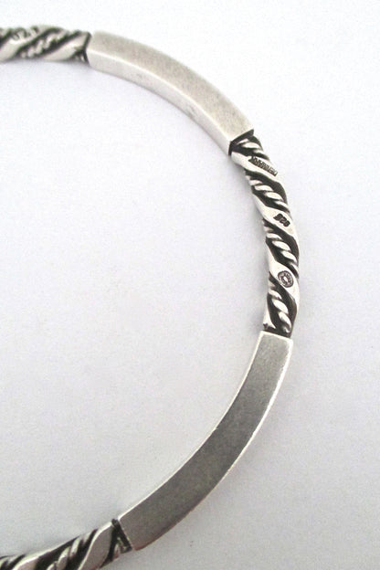 Georg Jensen twisted silver bangle 17C