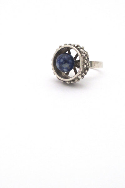 Stigbert Sweden - silver & sodalite ring