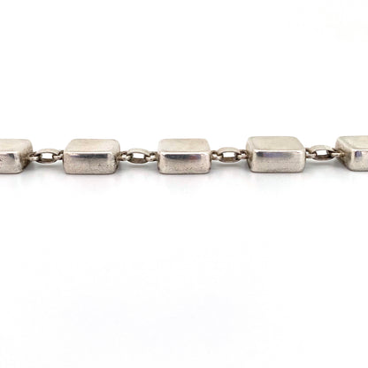 profile Georg Jensen Denmark vintage silver panel link bracelet 182 Astrid Fog Scandinavian Modernist jewelry design