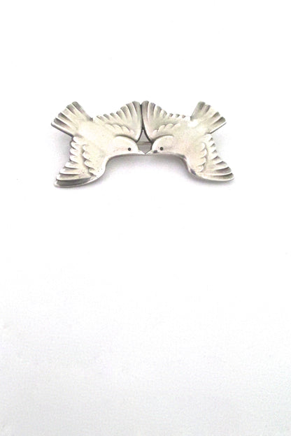 Georg Jensen 'two swallows' bird brooch #316A
