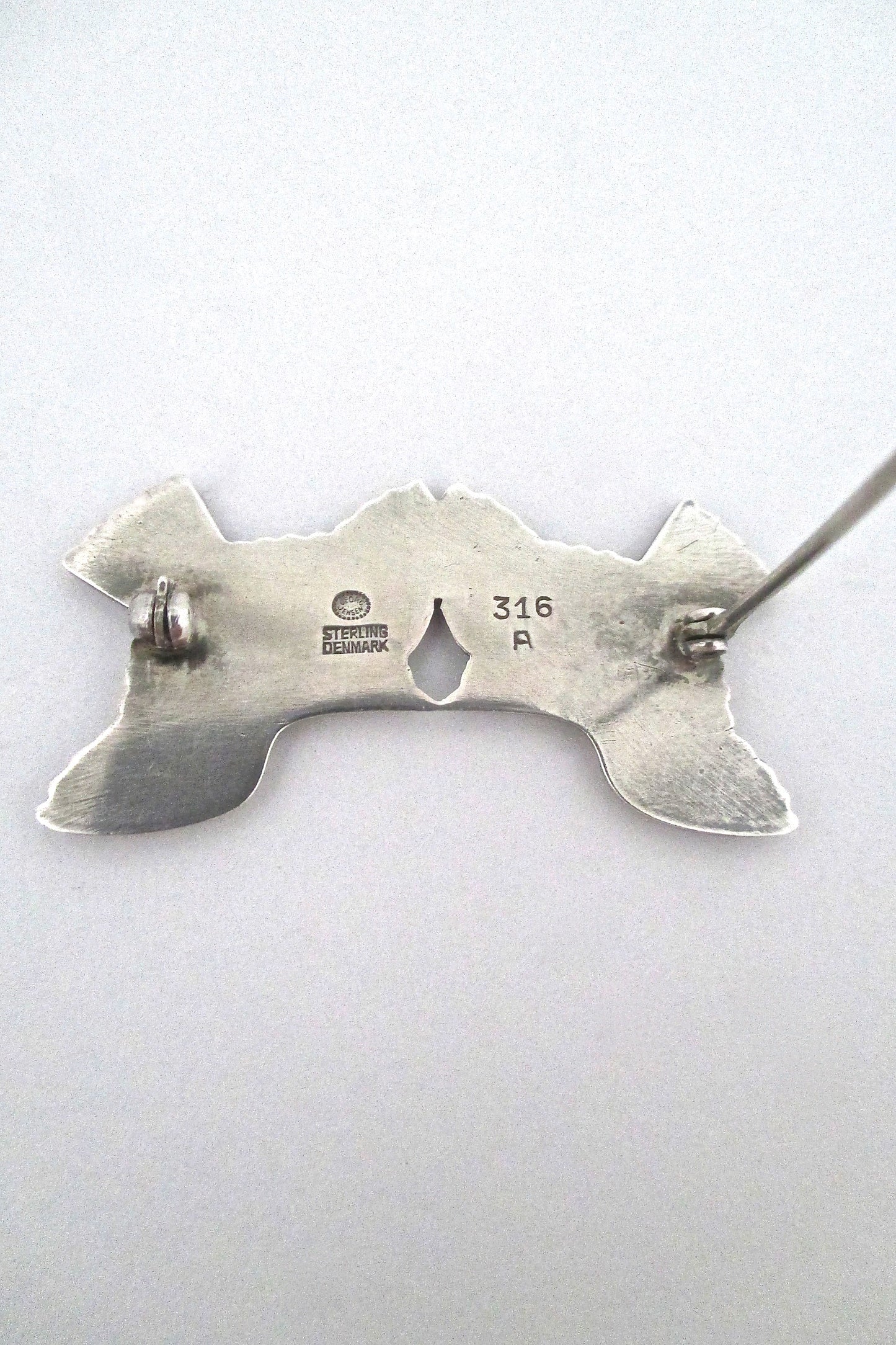 Georg Jensen 'two swallows' bird brooch #316A