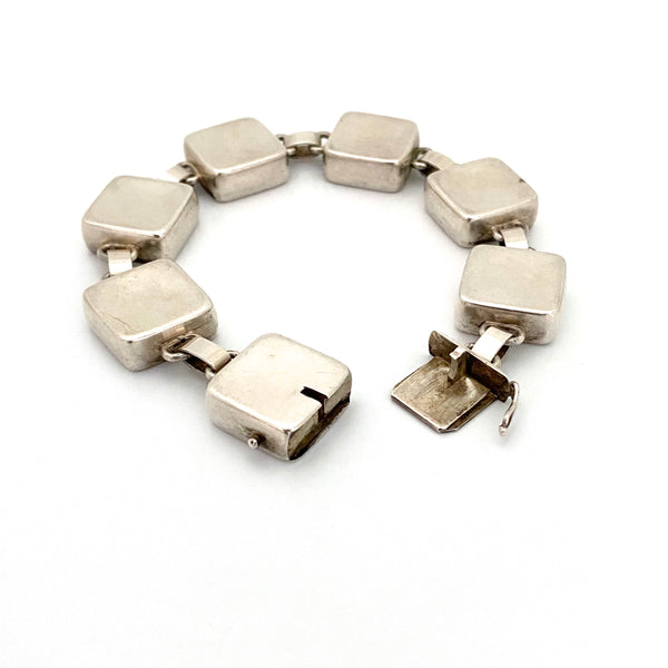 Georg Jensen Modernist silver link bracelet #182 ~ Astrid Fog