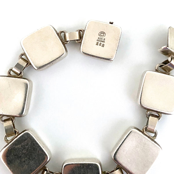 Georg Jensen Modernist silver link bracelet #182 ~ Astrid Fog