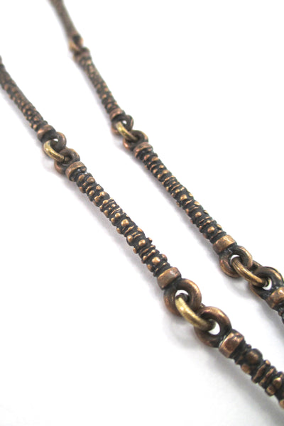 detail Jorma Laine Finland vintage Scandinavian Modern bronze long link chain rare