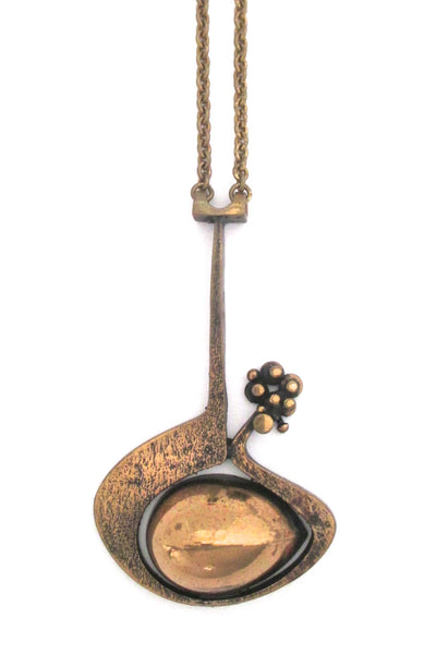 Jorma Laine large bronze pendant necklace
