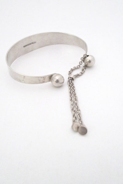 closure Elis Kauppi for Kupittaan Kulta Finland vintage Scandinavian Modern spheres bracelet