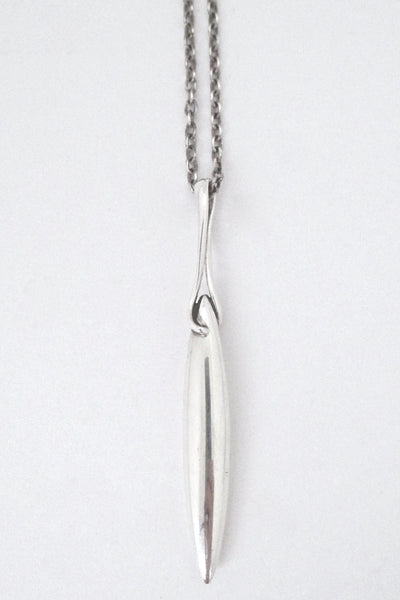 Royal Copenhagen long tapering silver pendant