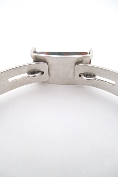 Elis Kauppi silver & agate bracelet, 1965