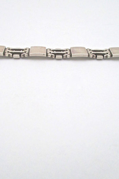 detail Georg Jensen Denmark vintage silver panel link bracelet 48 by Oscar Gundlach Pedersen