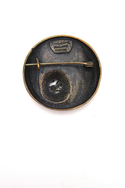 Jorma Laine bronze 'Sombrero' brooch