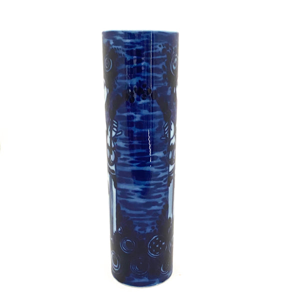 Rosenthal flow blue porcelain vase ~ Bjorn Wiinblad