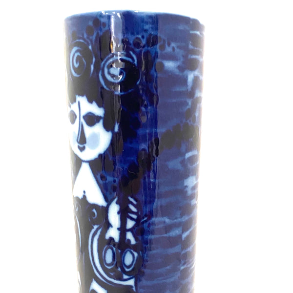 Rosenthal flow blue porcelain vase ~ Bjorn Wiinblad