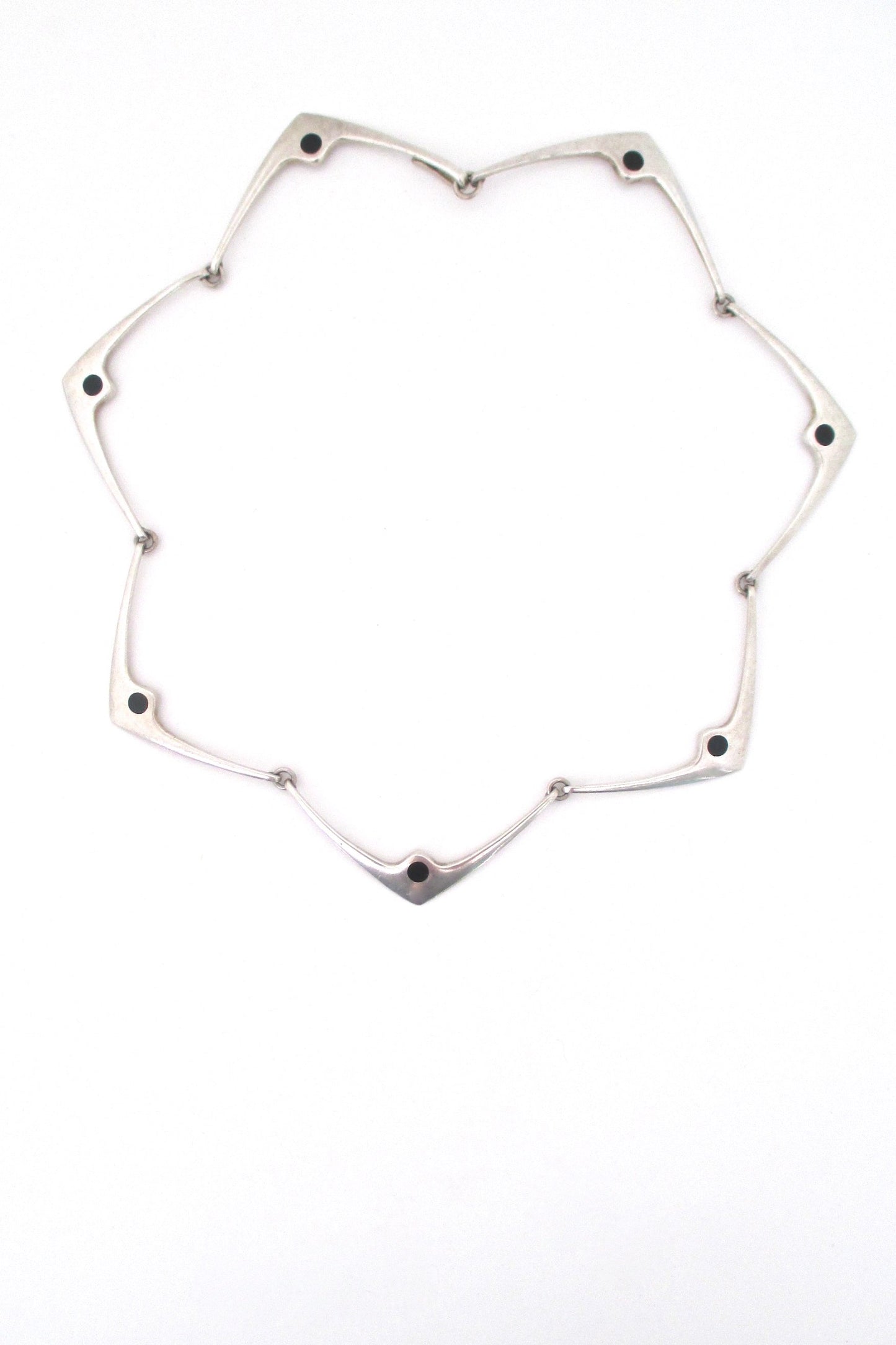 Hans Hansen Modernist silver & enamel necklace #316E