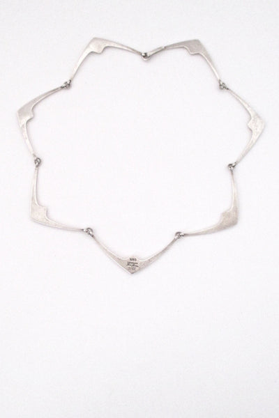 Hans Hansen Modernist silver & enamel necklace #316E