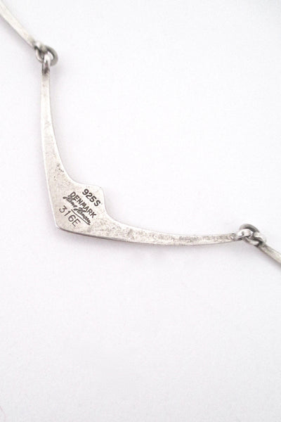 Hans Hansen Modernist silver & enamel necklace #316E