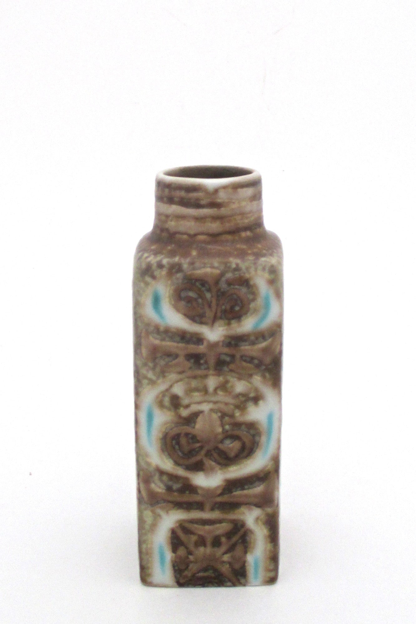 side 2 Nils Thorsson for Royal Copenhagen Denmark vintage small Baca faience vase