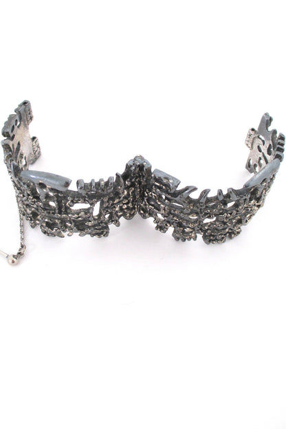 Guy Vidal large hinged bracelet - pin closure