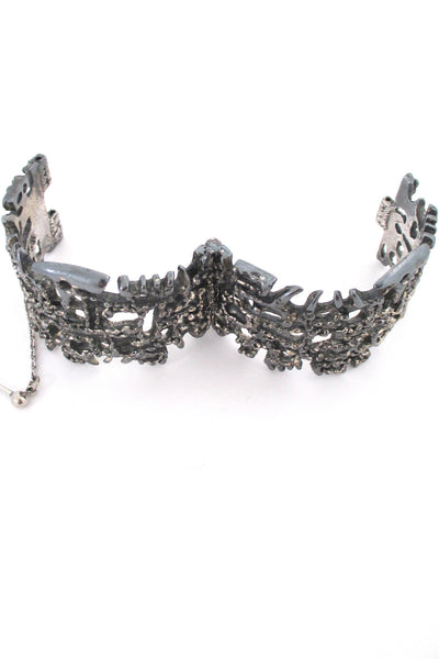Guy Vidal large hinged bracelet - pin closure
