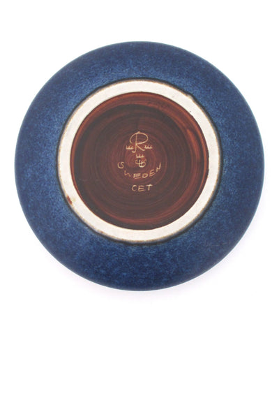 Rorstrand matte blue CET bowl by Carl Harry Stalhane